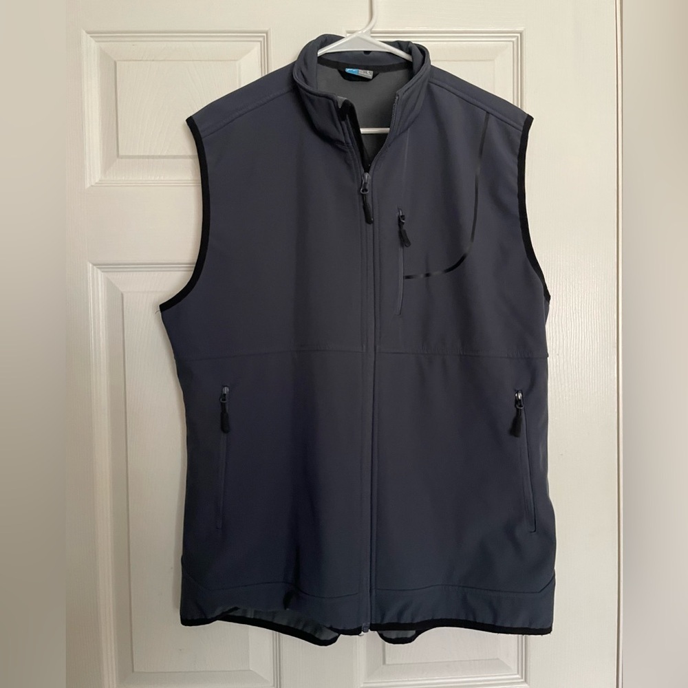 WILLIT Men's Slate Blue Sleeveless Vest with Fleece Inside Size Large